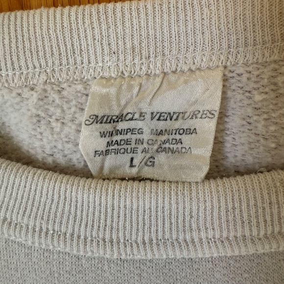 Vintage 80s Snowmobile Black and White Graphic Sweatshirt - Picture 6 of 6